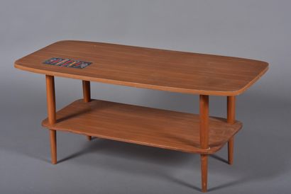 ADRI. Teak coffee table with a rectangular...
