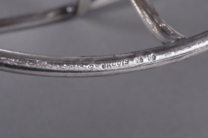 ERCUIS. Silver-plated plate warmer, pendulum...