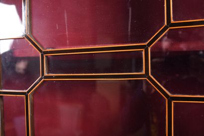English mahogany and mahogany veneer bookcase...