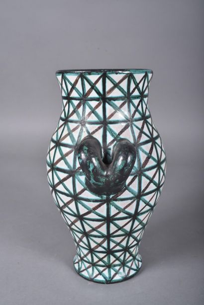Robert PICAULT, attributed to. Ceramic baluster...