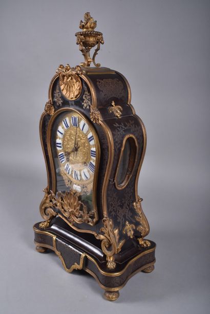 Boulle marquetry cartel in violonnée form,...