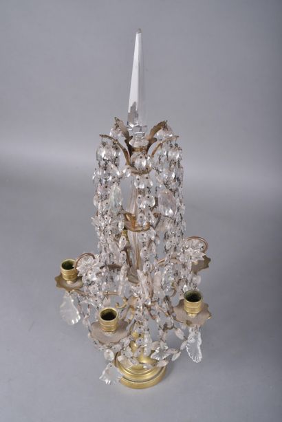 Gilded bronze girandole with five lights,...