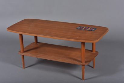 ADRI. Teak coffee table with a rectangular...