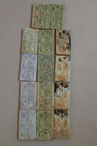 Alexandre BIGOT (1862-1927). Set of 14 rectangular...