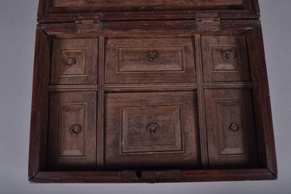 Teak and brass marine chest or camphor chest...