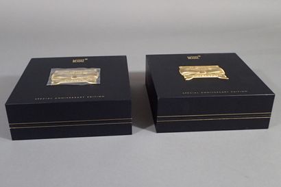 MONTBLANC. Set of two Meisterstuck fountain...