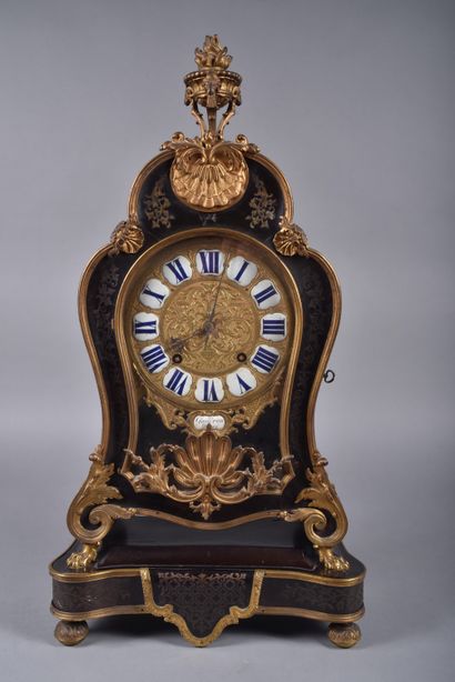 Boulle marquetry cartel in violonnée form,...