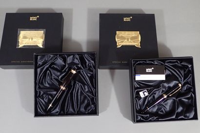 MONTBLANC. Set of two Meisterstuck fountain...