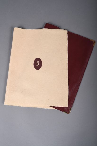 CARTIER. MUST briefcase in burgundy leather...