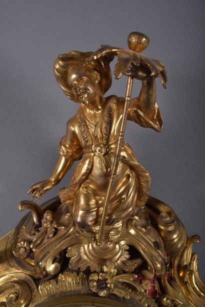 Charles BALTHAZAR in PARIS. Gilt bronze cartel...
