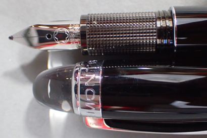MONTBLANC. Black resin and silver-plated...