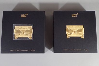 MONTBLANC. Set of two Meisterstuck fountain...