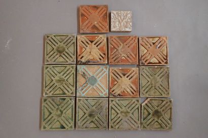 Alexandre BIGOT (1862-1927). Set of 13 rectangular...