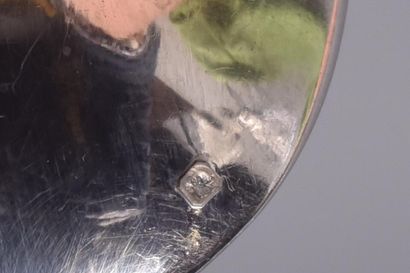 Three silver flatware pieces, baguette pattern...