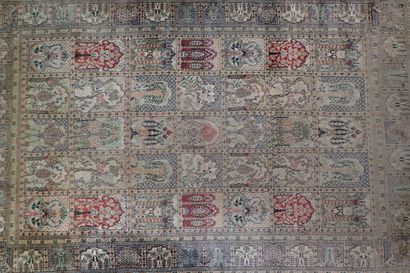 Entirely handmade Oriental rug in wool and...
