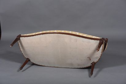 Molded and carved mahogany sofa resting on...