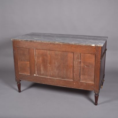 Straight mahogany and mahogany veneer chest...