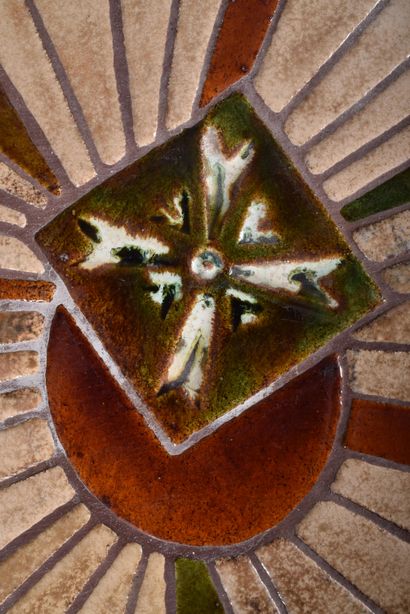 BARROIS (20th century) in Vallauris. Wooden...