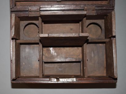 Teak and brass marine chest or camphor chest...
