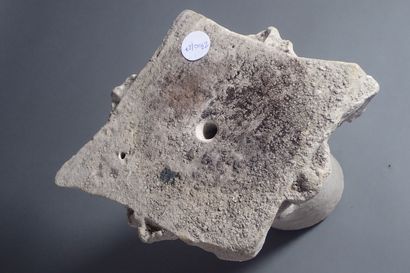 Fragment of a carved stone column with Corinthian...