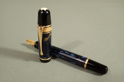 MONTBLANC. Black resin fountain pen with...