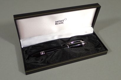MONTBLANC. Black resin and silver-plated...