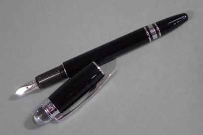 MONTBLANC. Black resin and silver-plated...