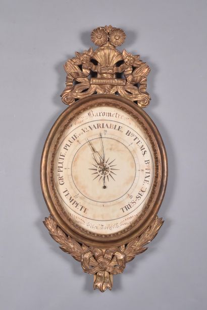 TORICELLI, after. Large wall-mounted barometer...