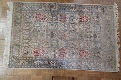 Entirely handmade Oriental rug in wool and...