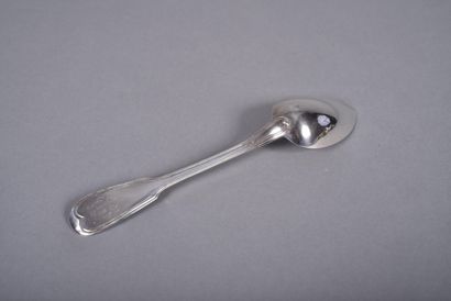 Gaudin Dubray. Silver stew spoon, filets...