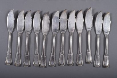 BOULENGER. A silver-plated household set,...