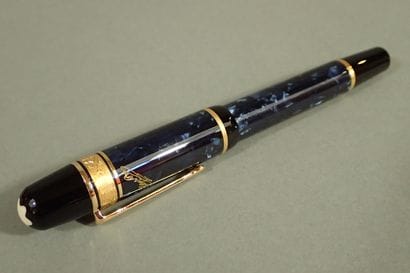 MONTBLANC. Black resin fountain pen with...