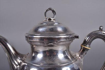 Part of a silver coffee service including...