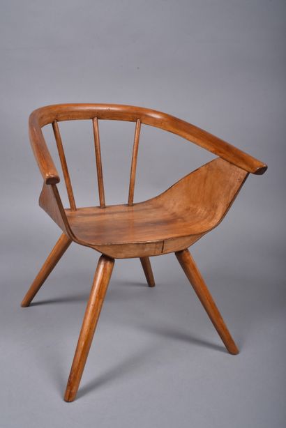 BAUMANN. Child's armchair in thermoformed...