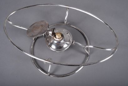 CHRISTOFLE. Silver-plated metal plate warmer,...