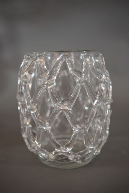 BAROVIER TOSO in Murano. Cylindrical glass...