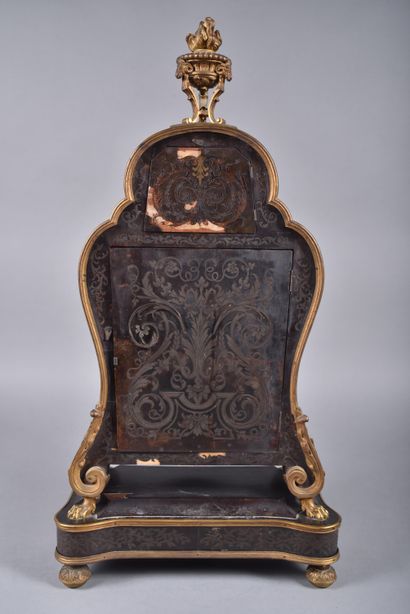 Boulle marquetry cartel in violonnée form,...