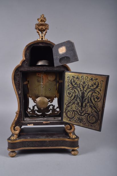 Boulle marquetry cartel in violonnée form,...