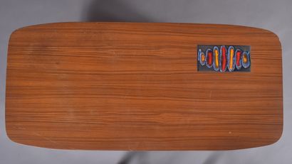 ADRI. Teak coffee table with a rectangular...