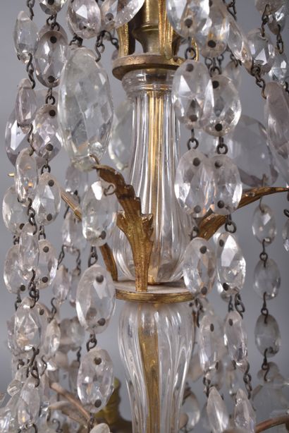 Gilded bronze girandole with five lights,...