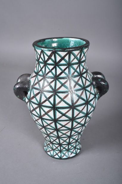 Robert PICAULT, attributed to. Ceramic baluster...