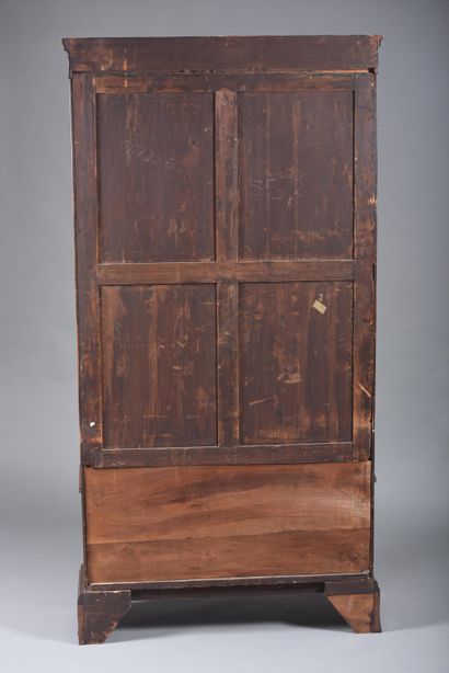 English mahogany and mahogany veneer bookcase...