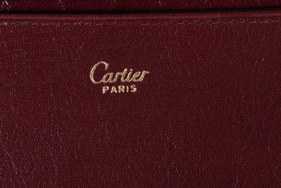 CARTIER. MUST briefcase in burgundy leather...