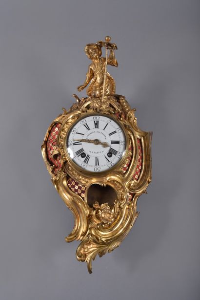 Charles BALTHAZAR in PARIS. Gilt bronze cartel...