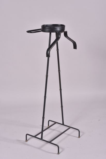 Jacques ADNET (1900-1984). Night valet, metal...