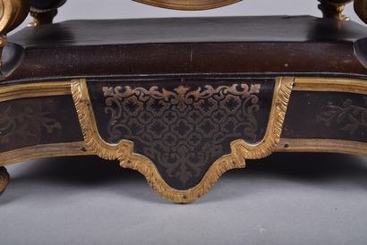 Boulle marquetry cartel in violonnée form,...