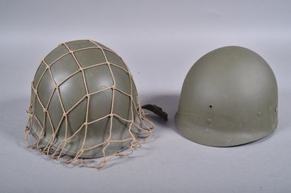 US- Casque M1. Coque en acier repeint OD....