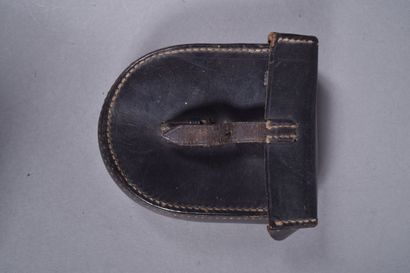 All- Etui en cuir noir pour écouteur de téléphone...
