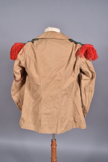 Fr- Vareuse type 1921/35 en toile kaki clair...