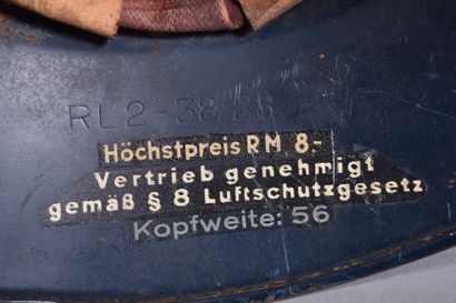 Casque Allemand m/38 de la protection aérienne....